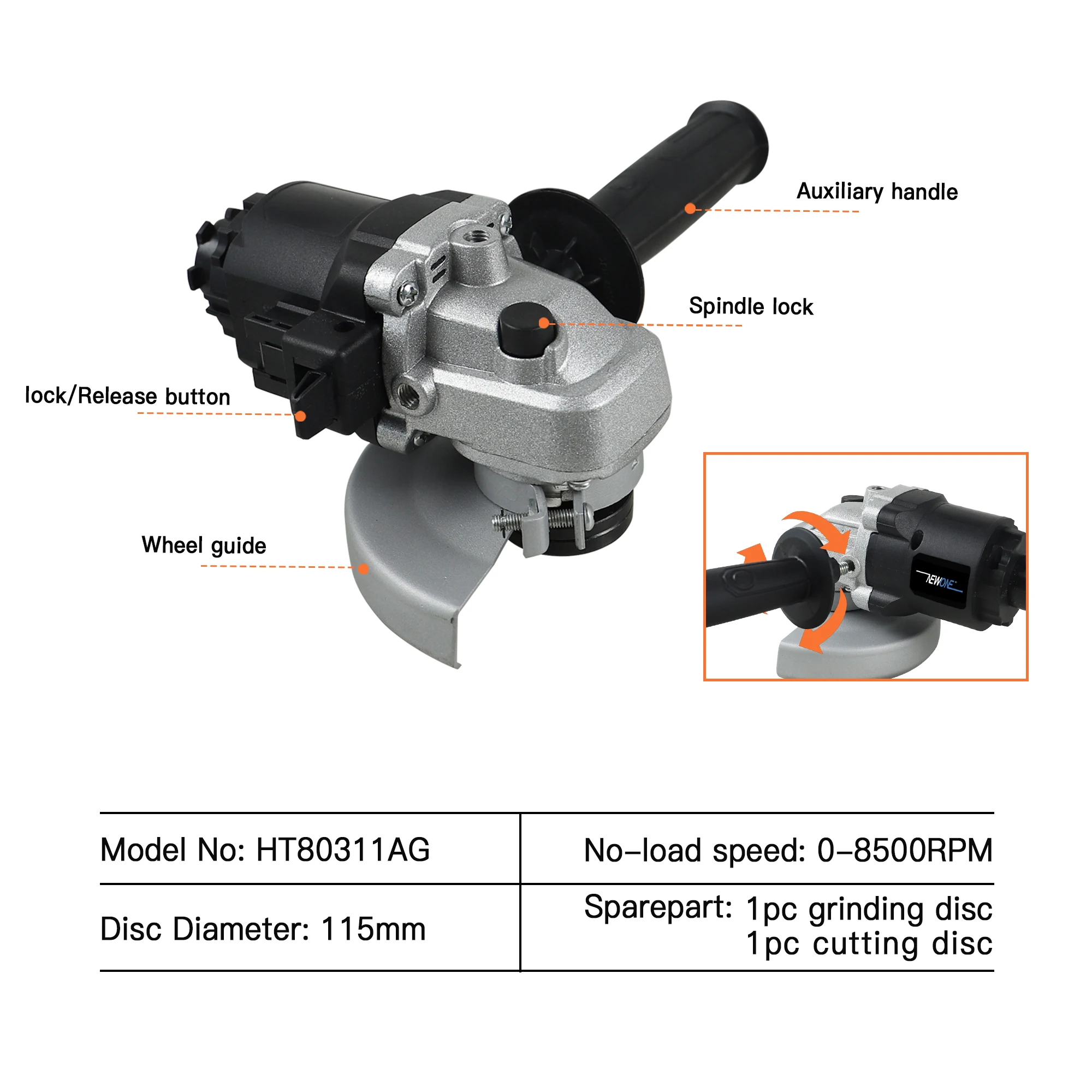 Imagem -04 - Newone-cordless Brushless Ferramenta Combo Kit com 4.0ah Bateria e Carregador Alternativo Saw Ferramenta Oscilante Serra Circular Chain Saw