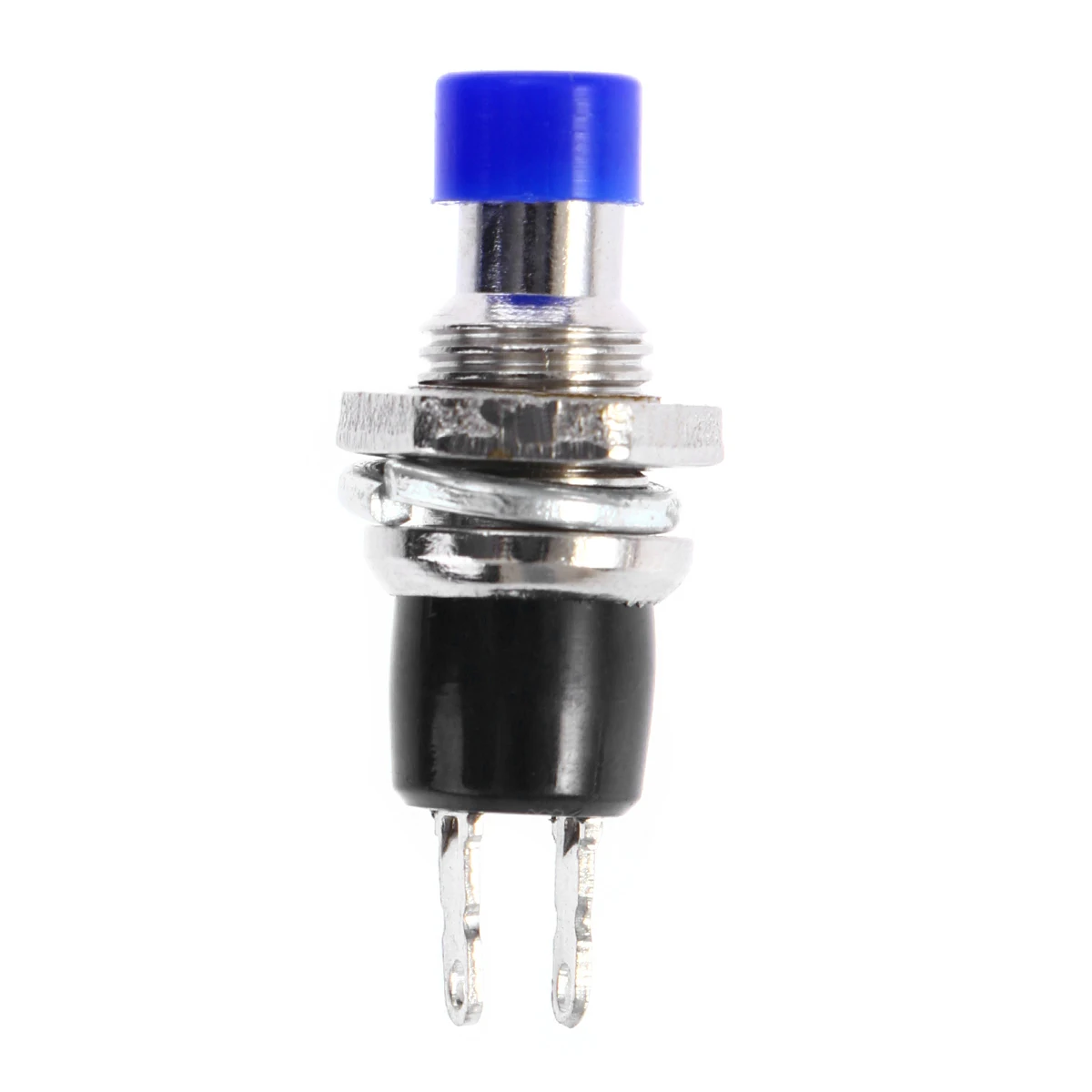 

12Pcs 7MM Mounting Hole 1A 250V OFF/ON Thread SPST Momentary Latching Mini Push Button (Red, Green, Yellow, Blue, White, Black)