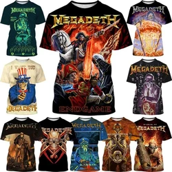 Popular Heavy Metal Rock Band Megadeth 3D Printed Men/Women T-shirts Summer Wild Style Short Sleeve Tee Top Oversized Streetwear