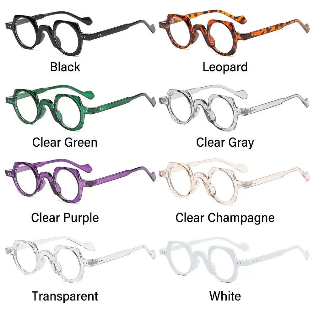 إطار مربع مستدير، نظارات حجب الضوء الأزرق على الطراز الياباني للجنسين، إطار نظارات غير طبية للنساء والرجال #6