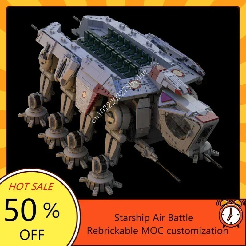 6000PCS MOC Space Battle Series Republic Dropship AT-OT walker Model Custom Puzzle Technology   DIY Assembly Toys Gifts