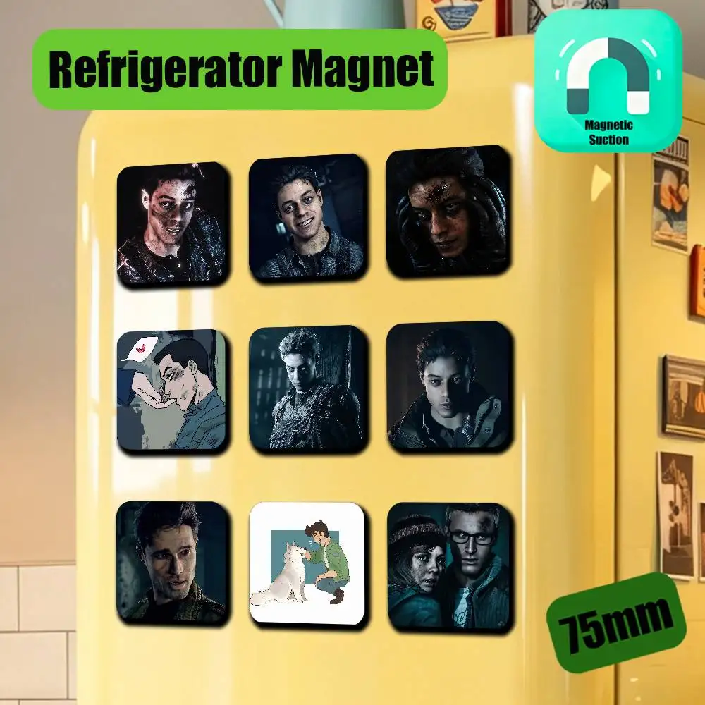 For Josh Mike Until Dawn Fridge Magnetic Metal Icebox Cabinet Custom Refrigerator Magnets Decoration Gift