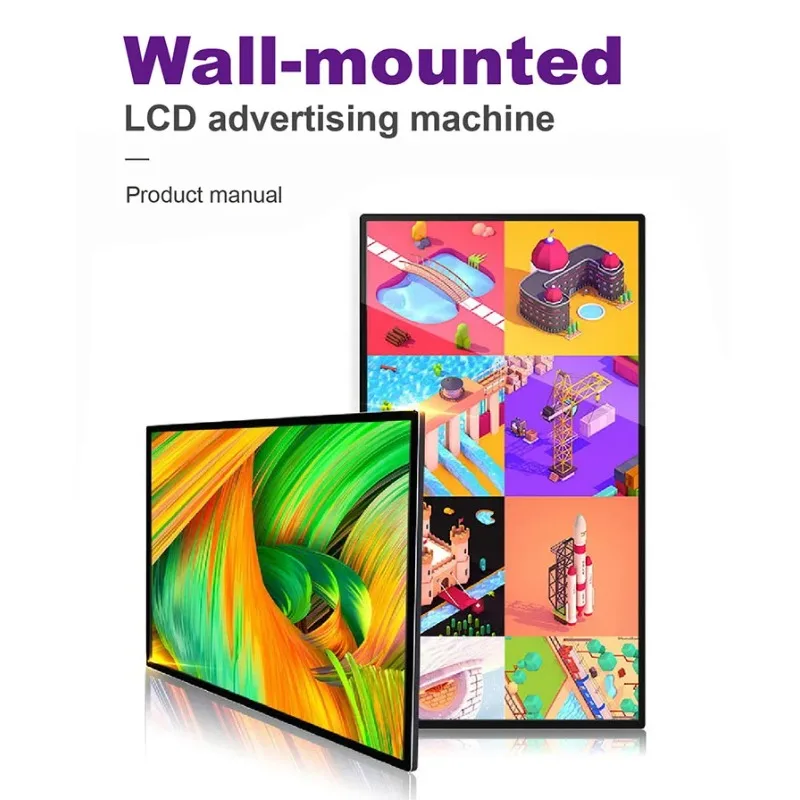 27 32 43 49 Inch 4K Slim Wall‑Mounted LCD Touch Screen Digital Signage Advertising Display