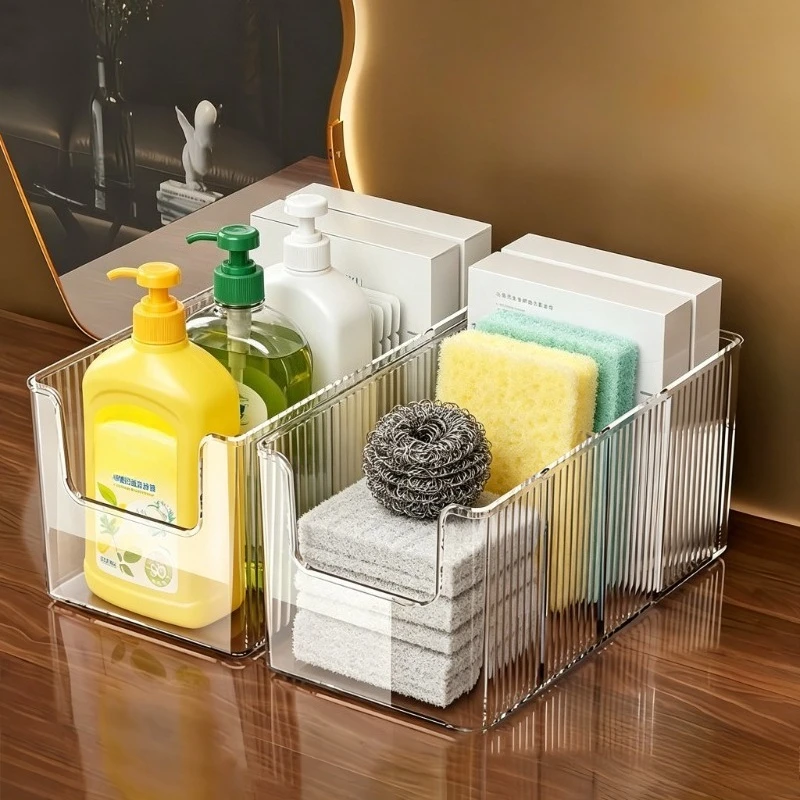 3pcs Kitchen Seasoning Storage Basket, Multi-Grid Adjustable Drawer Divider, Partition Storage Box for Spices Condiments
