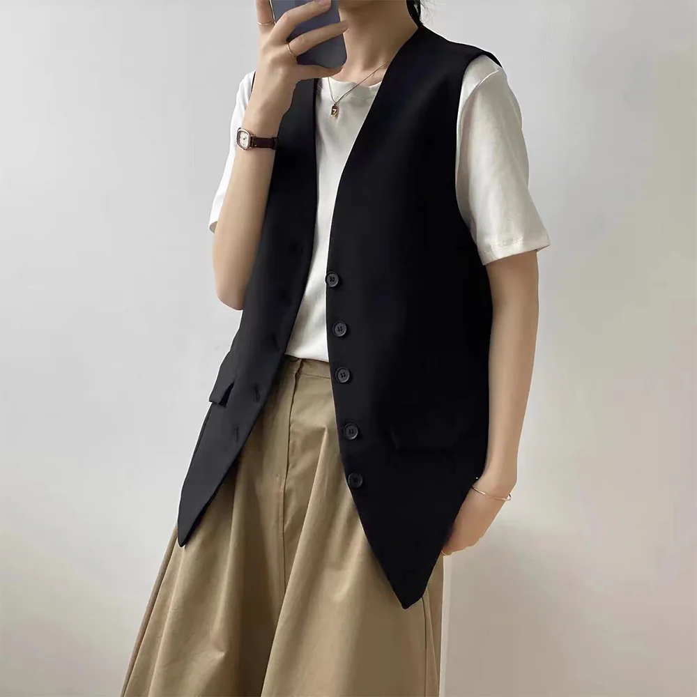 

Suit Vest Women's Spring, Fall and Summer British Style Thin Section of the Small Horse Jacket Single-breasted Casual Slim