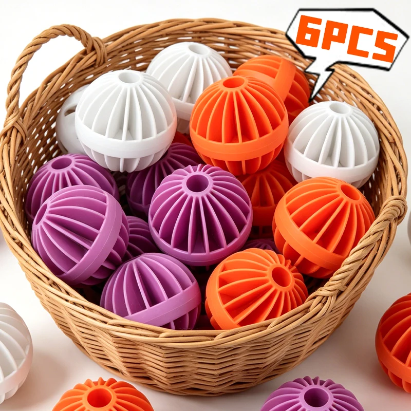 6/1Pcs Anti Winding Laundry Ball Circular Pure Cleaning Balls Household Washing Machine for Dirt Removal and Knotting Gadgets