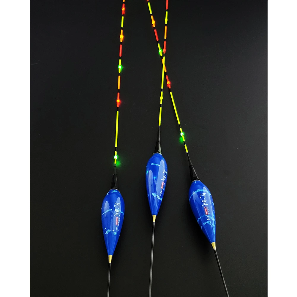 هاري تعويم المياه العذبة ذيل طويل 6 نقاط تعويم إلكتروني سمك الشبوط الصليبي أسفل رفع الصيد تعويم #4