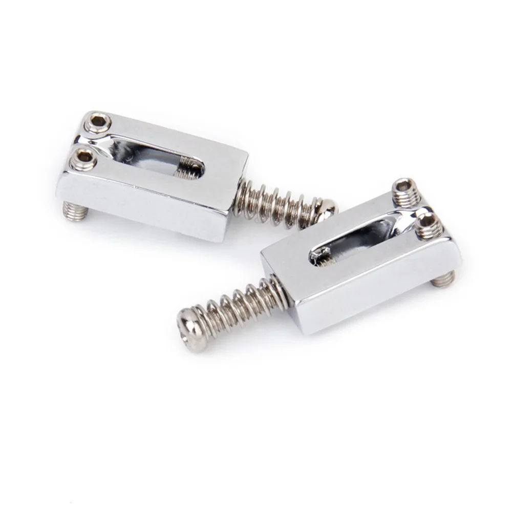 อุปกรณ์ยึดสายกีตาร์ไฟฟ้า 6 ชิ้น สีเงิน ขนาด 20x10 มม. ทำจากโลหะผสมทองแดงแข็ง อะไหล่กีตาร์เทรโมโล อุปกรณ์ยึดสายเทรโมโล