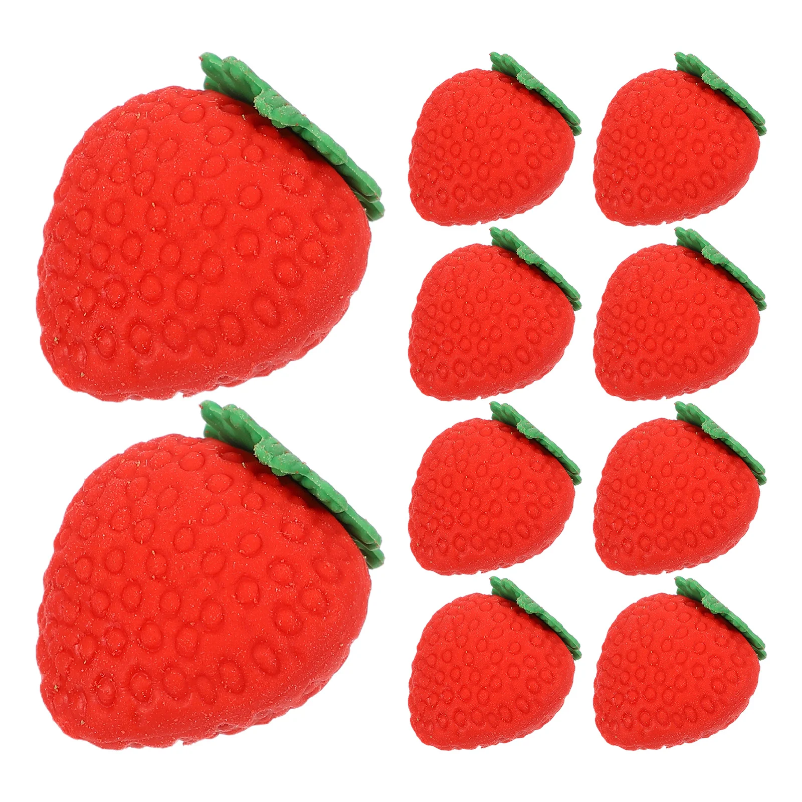 

100Pcs Fruit Shaped Mini Erasers Adorable Cartoon Strawberry Design Multi-Function Pencil Erasers for School Study Office