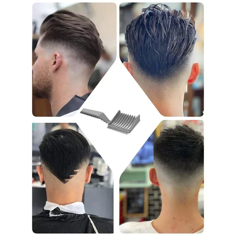 Novo cortador de cabelo masculino pentes de cabelo planos salões de beleza anti-estático aparar borda corte push e pentear