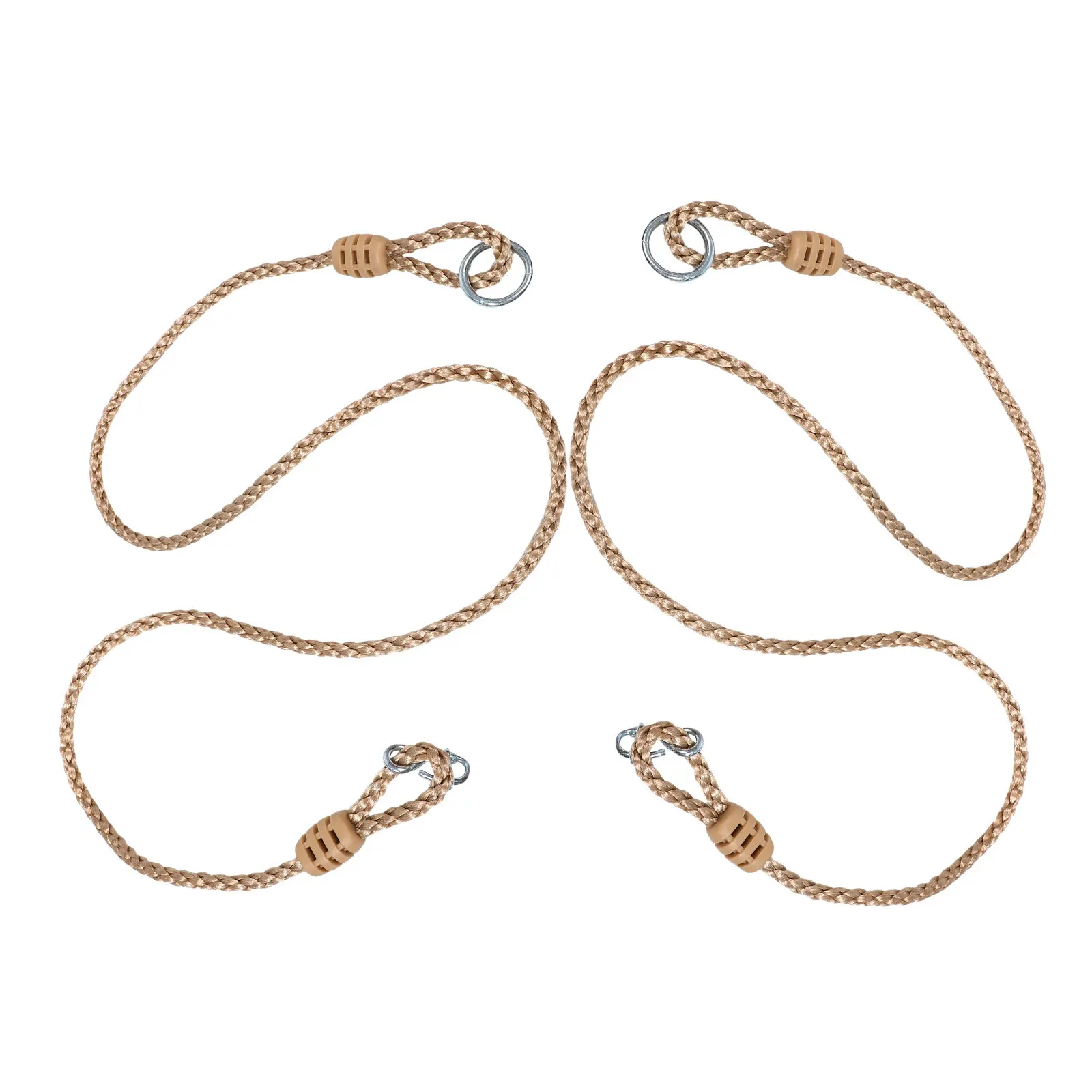 2Pcs Adjustable Swing Extension Rope Heavy Duty Pe PP Metal Buckle for Tree Swing Hammock Indoor Playground Adults 5.6ft