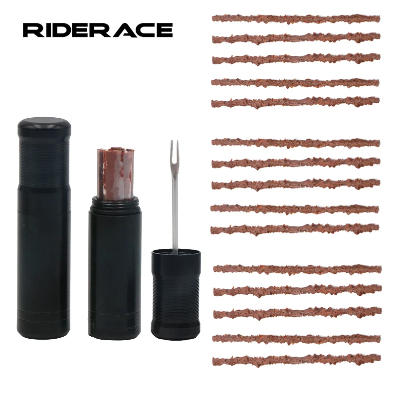 Bicycle Tire Repair Tools Drill Puncture For Urgent Glue Free Repair MTB Road Bike Tubeless Tire Puncture Rubber Stripes Set