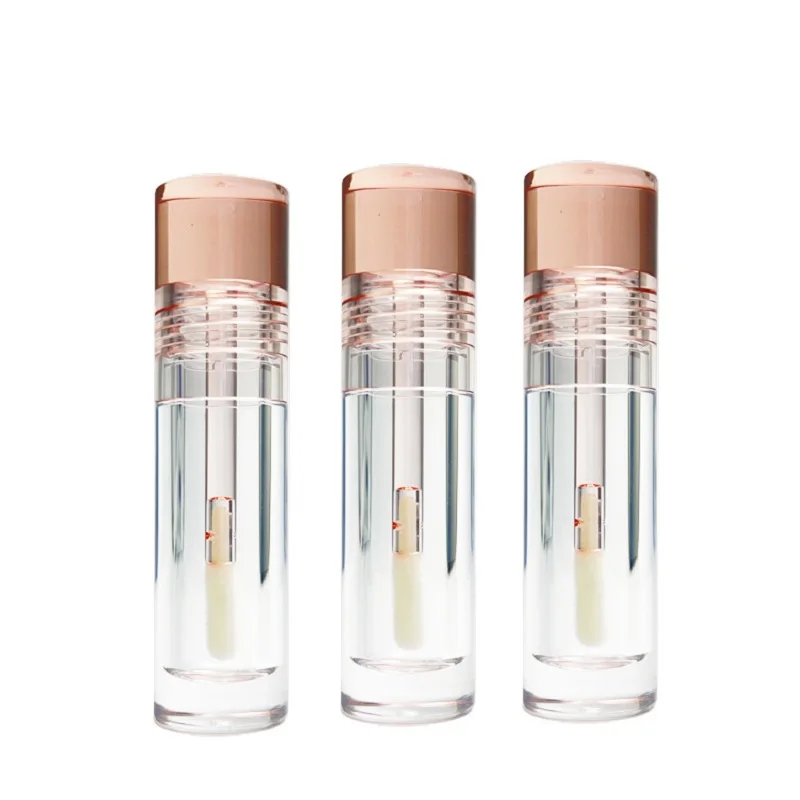 Crystal Lip Glaze Tube Pink Lid Liquid Lipstick Cosmetic Packaging 3.7ml 10/25/50pcs Empty Refillable Bottle Lipgloss Containers