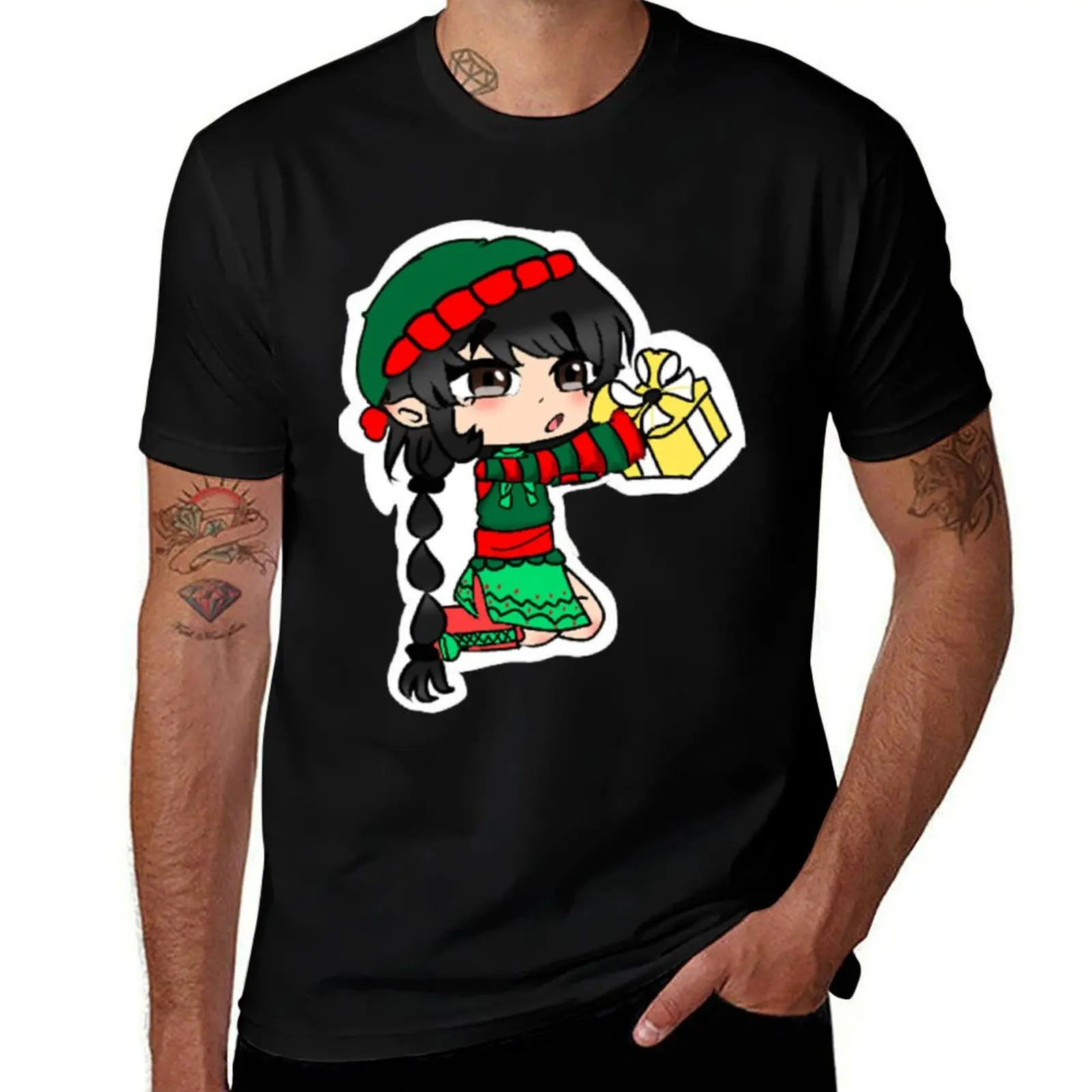 

Christmas Gacha Elf T-Shirt t shirt for man man t shirts cotton t shirt man cotton T-Shirt