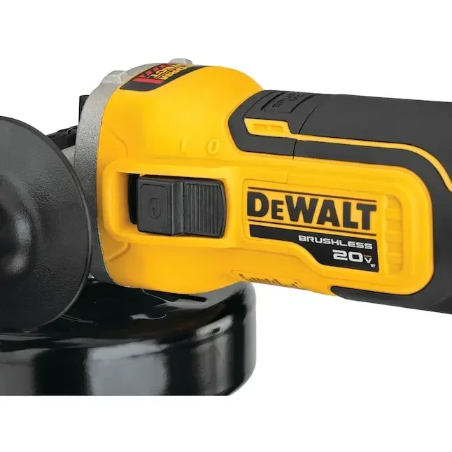 Dewalt 브러시리스 무선 슬라이드 스위치, 킥백 브레이크 장착 소형 앵글 그라인더, 20V 9000RPM 베어 도구, DCG405, 125mm, 4.5 인치