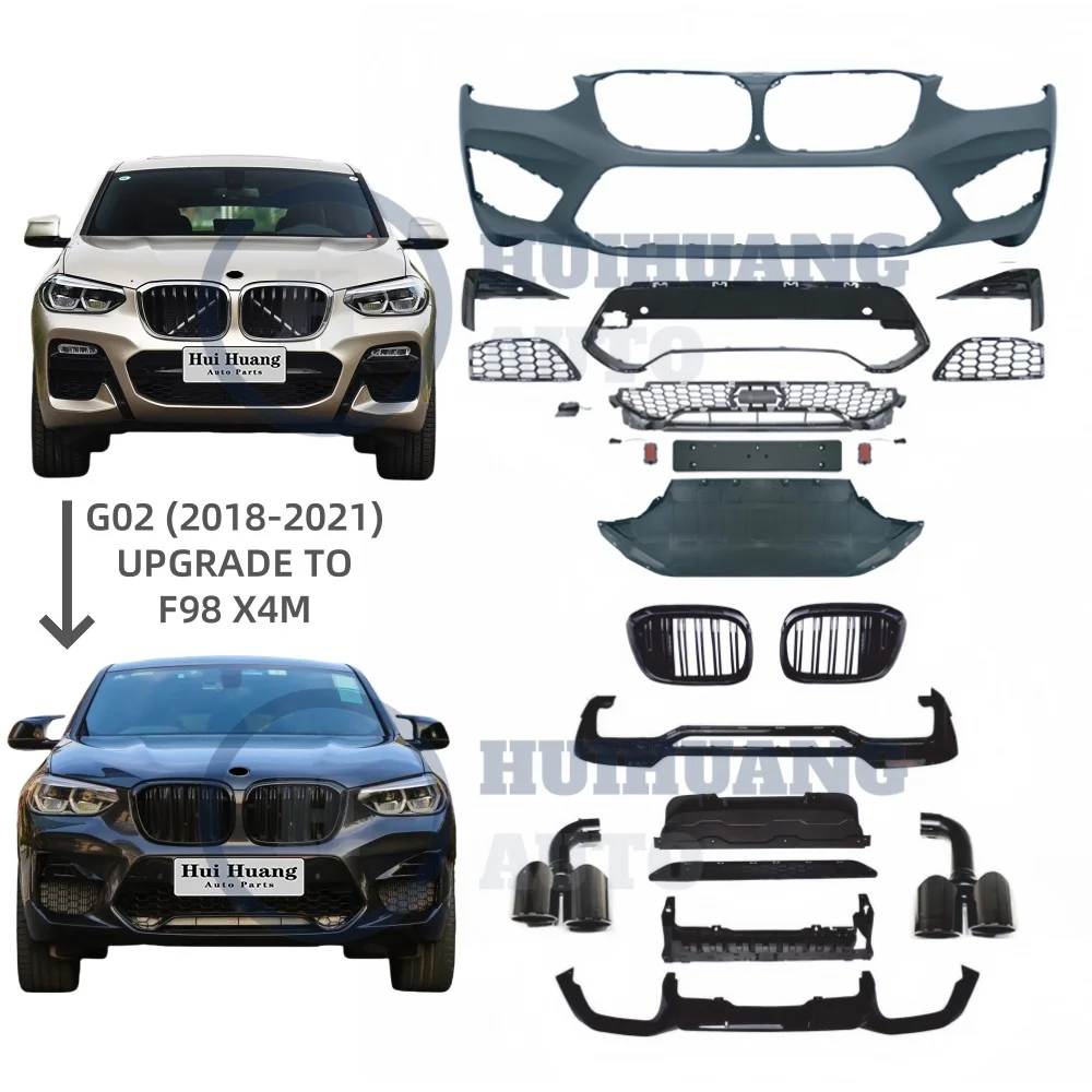 

Most Popular Hot Sale for BMWs X4-Series G02 2019-2021 Modified to F98 X4M Style Bumpers Body Kit