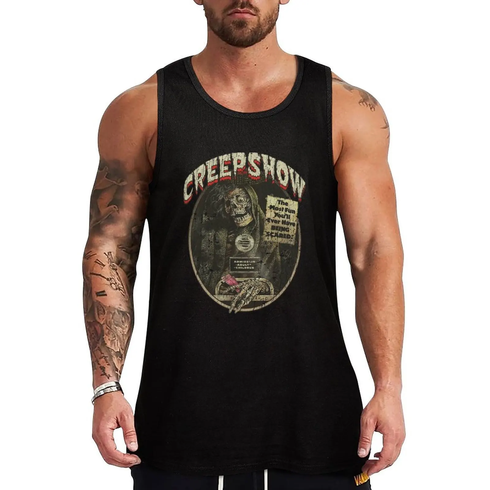 

Creepshow 1982 Tank Top Pattern Graphic Tank Top Geometric Print Sleeveless