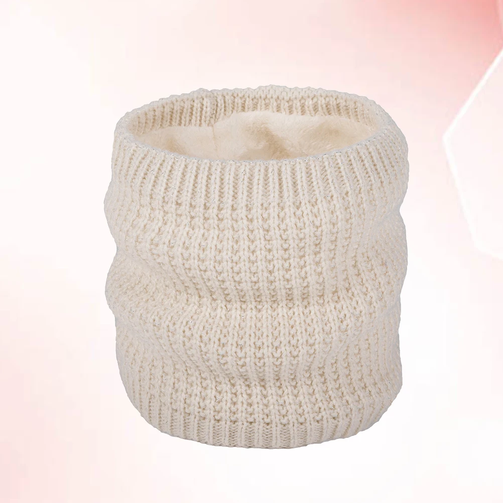 

Warm Scarf Neck Warmer Winter for Men Knitted Windproof Ski Women Beige Collar Lovers