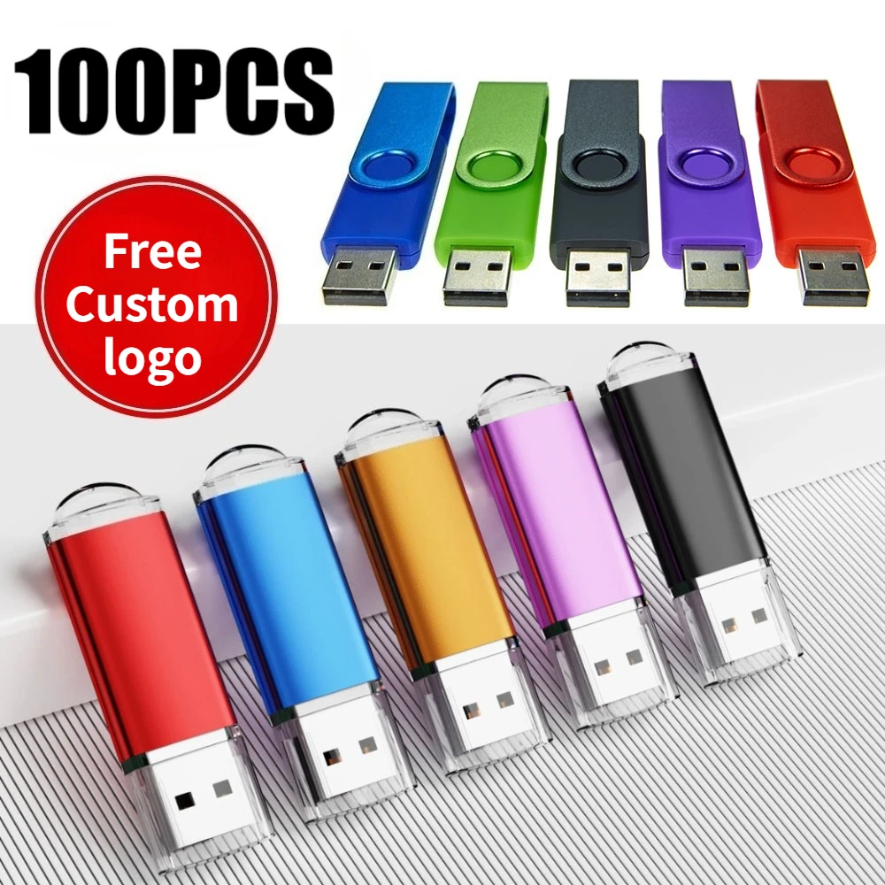 

100 Pcs Lot USB 2.0 Flash Drive Pendrive 256MB 1GB 2GB 4GB Pen Drive 8GB 16GB Memory Stick 32GB USB Stick 64GB Flash 128GB Gift
