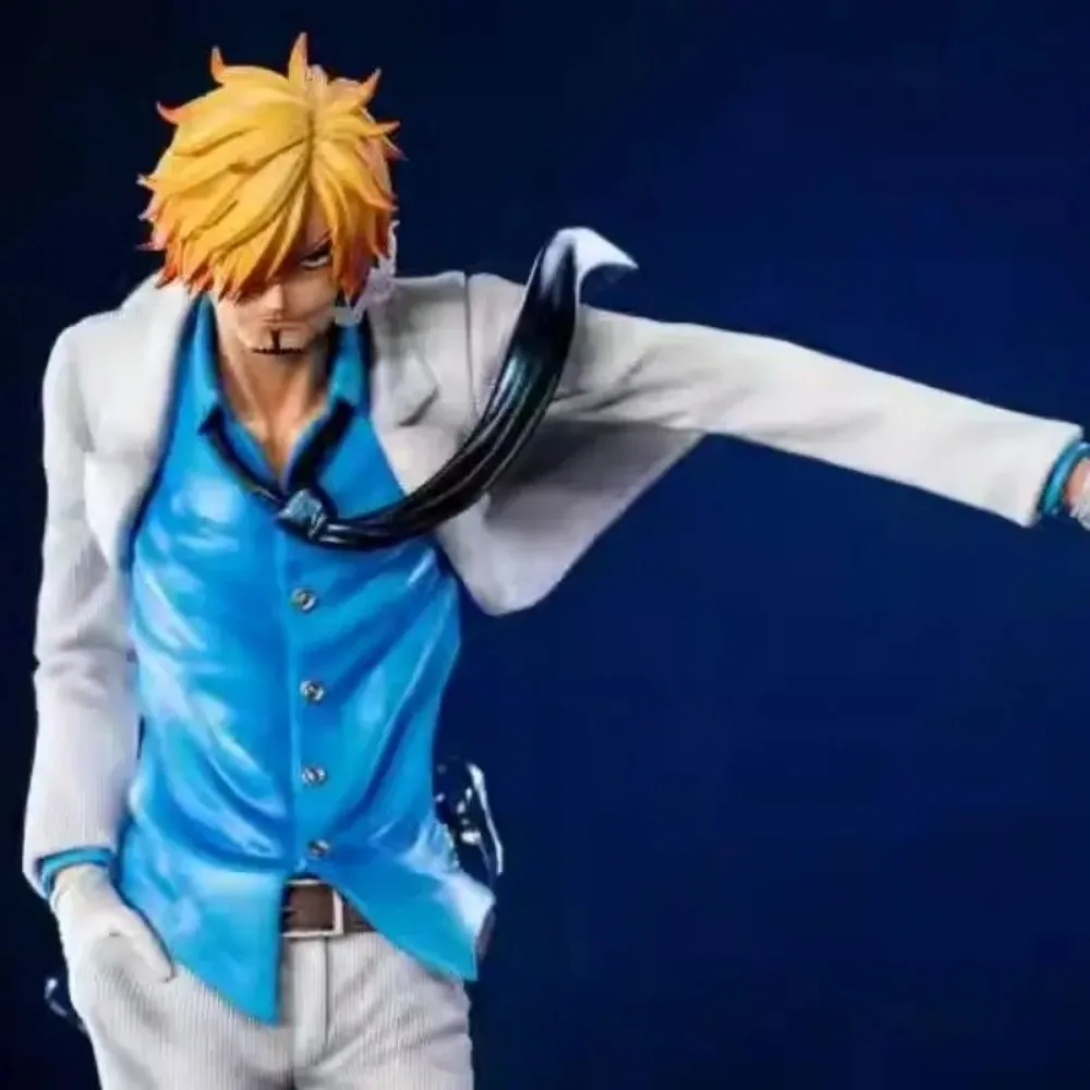 24 cm Een Stuk Sanji Anime Figuur Modeshow Sanji Beeldje Pvc Model Standbeeld Pop Decoratie Collectie Ornamenten Speelgoed Gift