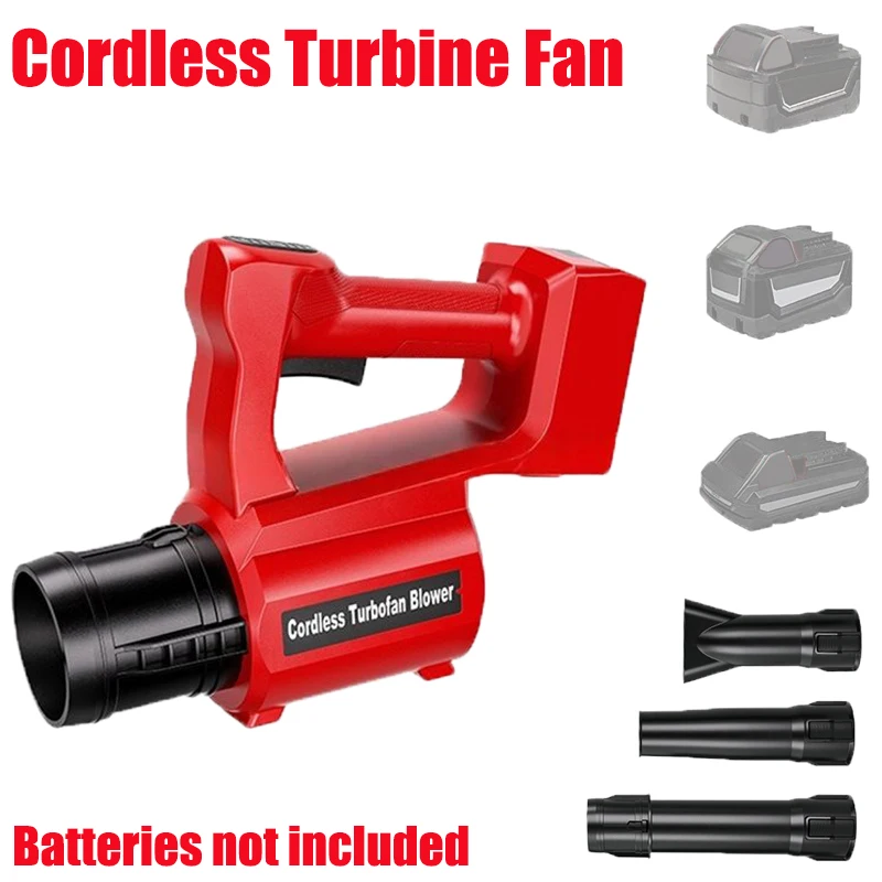 Electric Handheld Blower for Makita/Milwaukee/Bosch 18/20V Lithium Batteries Cordless Turbine Fan for Clearing Snow From Patios