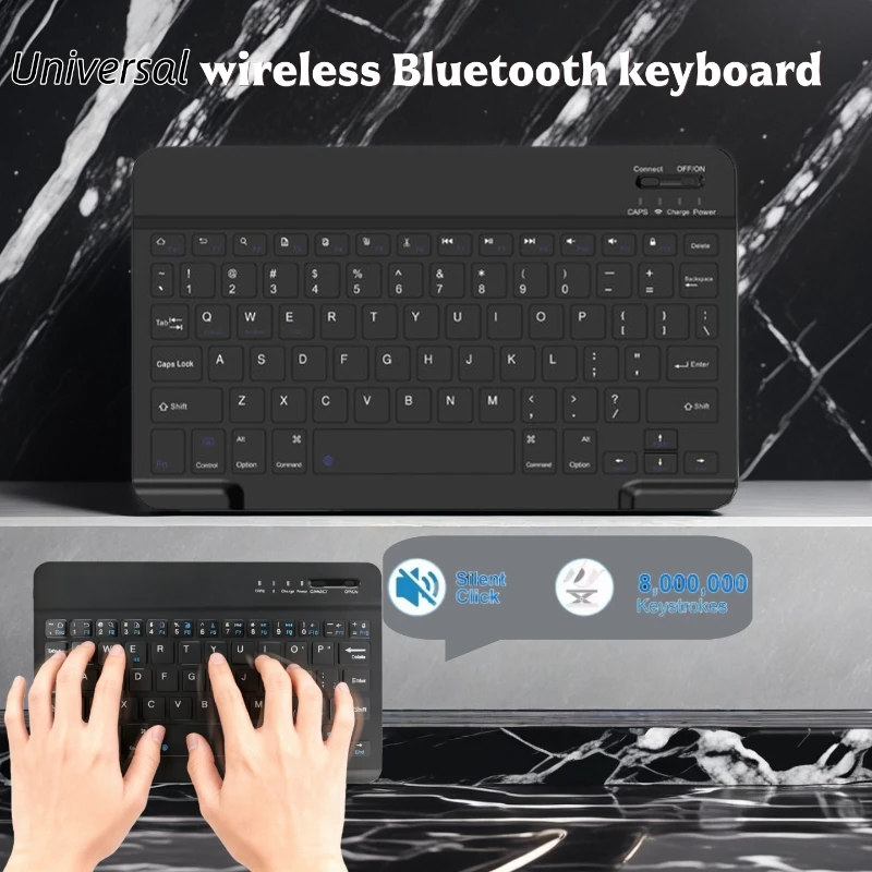 

Wireless Bluetooth Keyboard 84-Key Compatible with 7/10 Inch iPad Samsung Xiaomi Tablets Mini iPad Keyboard for iPad and Tablet