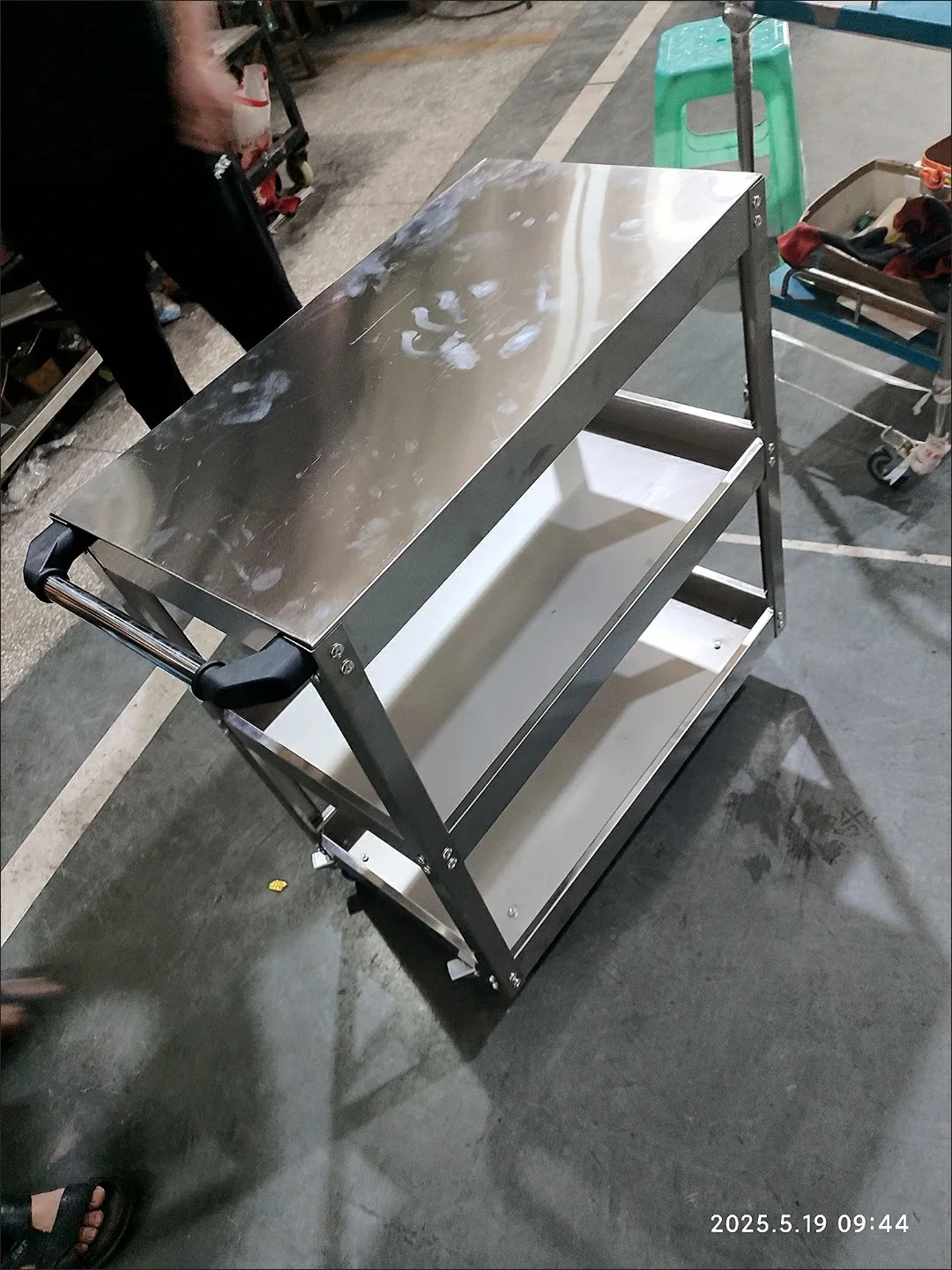 Upgraded Stainless Steel Auto Repair Tool Trolley, Mobile Maintenance Storage Rack with Tool Cabinet