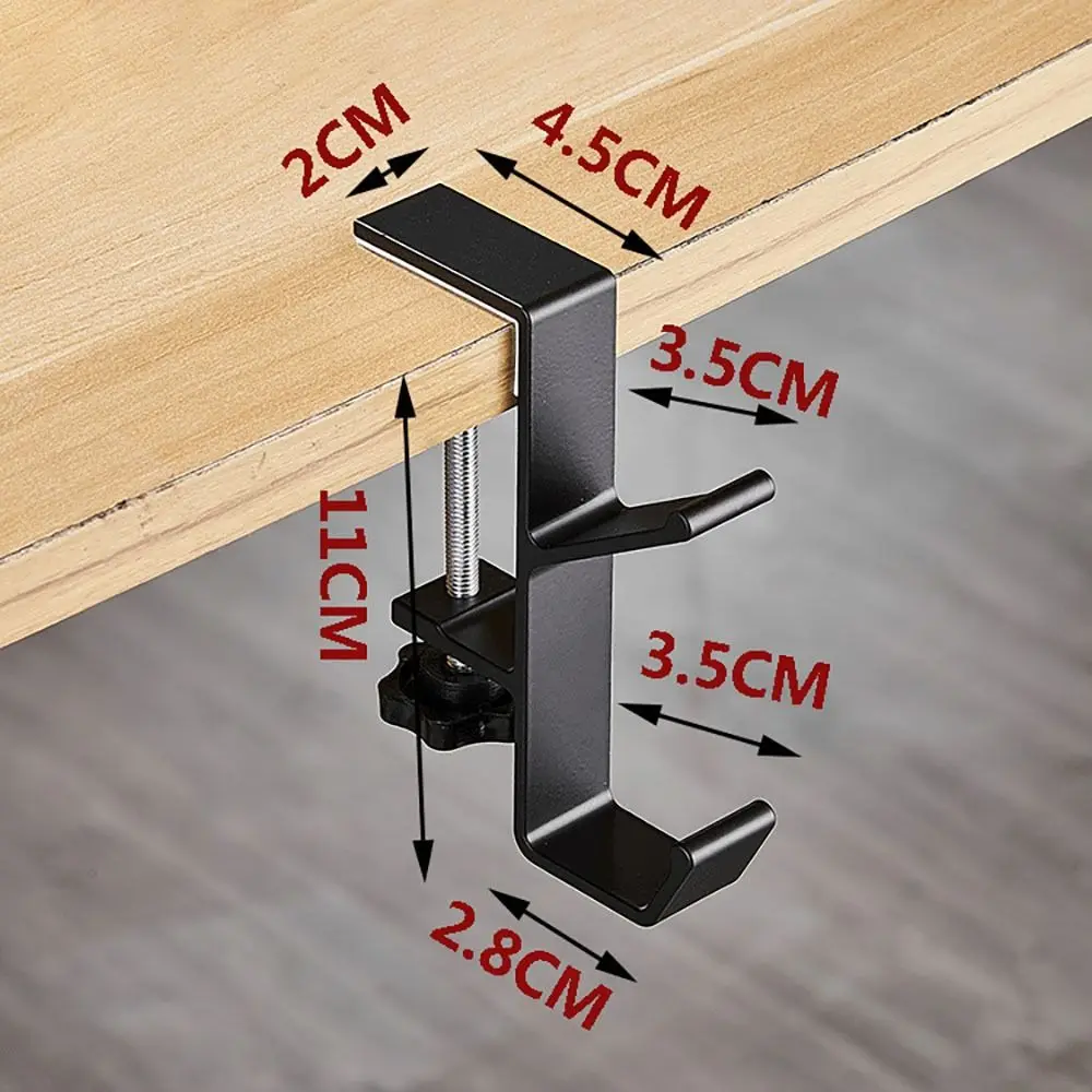 Gancho lateral para escritorio colgante, soporte para bolso extraíble portátil multifuncional, estante para bolso sin perforaciones