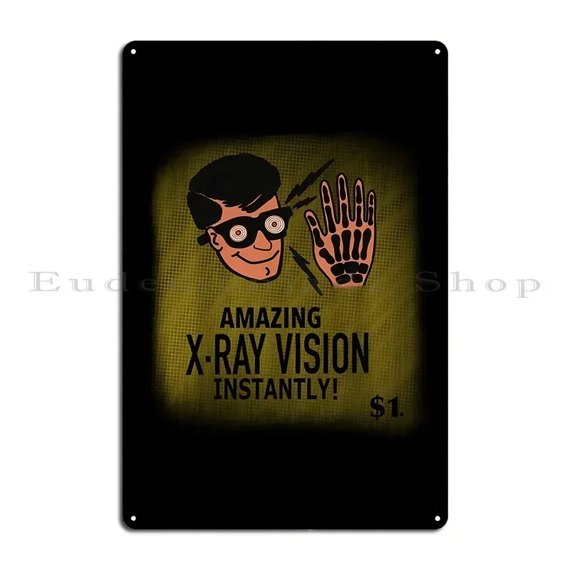 Vintage Newspaper Advertising For X Ray Glasses Metal Signs Wall Mural Design Pub Club Living Room Print Tin Sign Poster