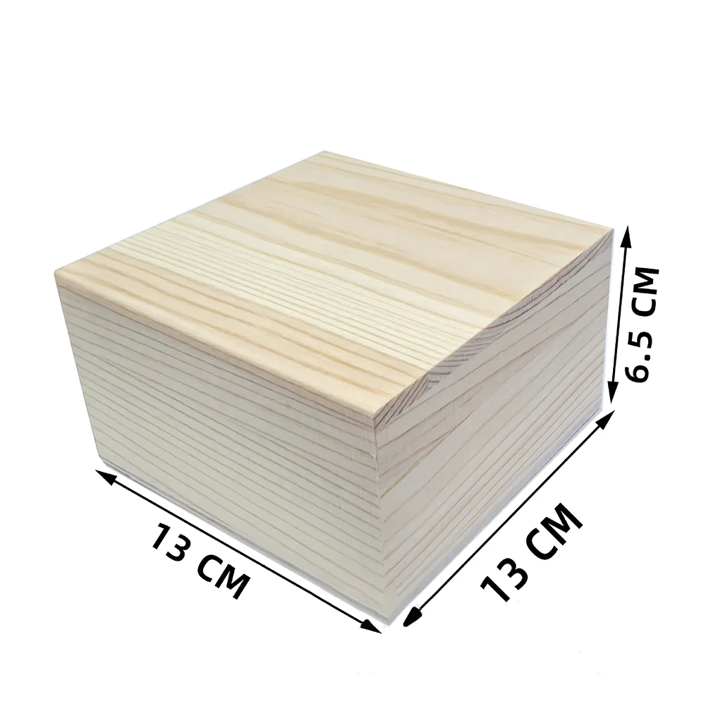 1piece Wooden Box Pine Upper And Lower Lid Storage Box Jewelry Collection Box Home Storage Wooden Box