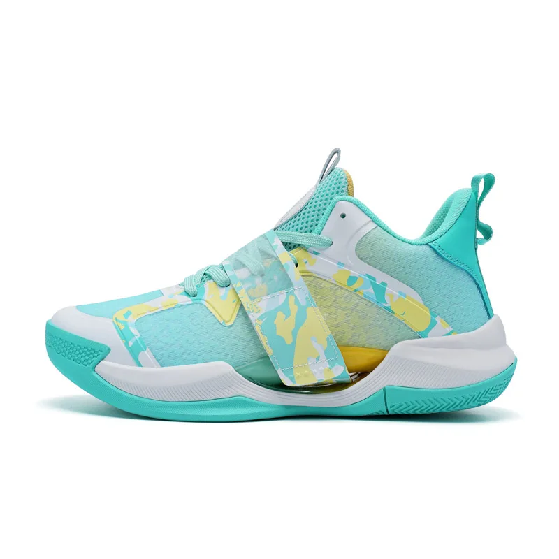 Casual Color Block Basketball Sneakers, Lightweight Portable, Anti-slip Wear Resistance, Shock Buffer Design For Boys Girlsdaily