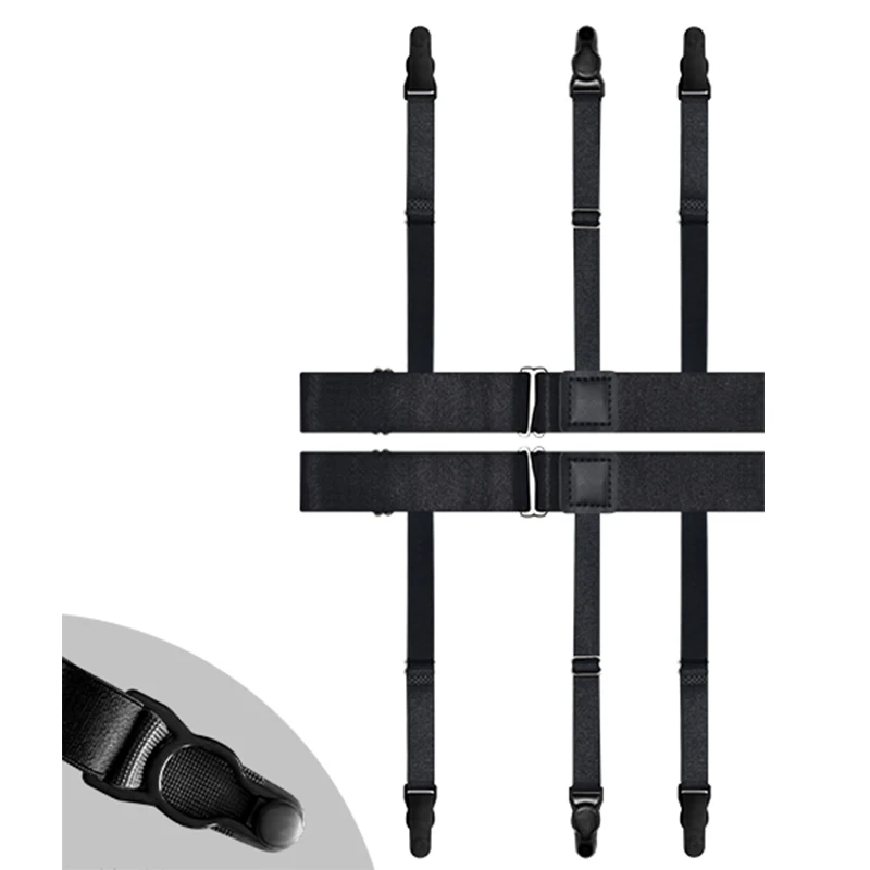 Комплект из 2 шт., рубашка с пуговицами тыквы, подол с фиксированным зажимом, мужская бесшовная рубашка с артефактом, топ, выпрямляющий против морщин, противоскользящий регулируемый пояс с подвязками