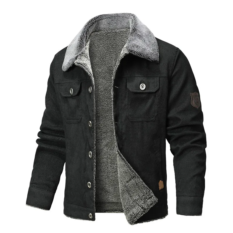 Chaquetas de invierno de pana para hombre, Parkas cálidas de lana, chaquetas casuales de plumón, ropa de abrigo a la moda más gruesa, chaquetas Winer, talla 5XL