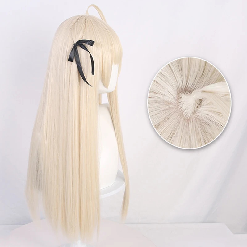 Anime Yosuga No Sora Kasugano Sora 코스프레 가발 소녀 황금 긴 머리 내열성 합성 가발 할로윈 카니발 소품