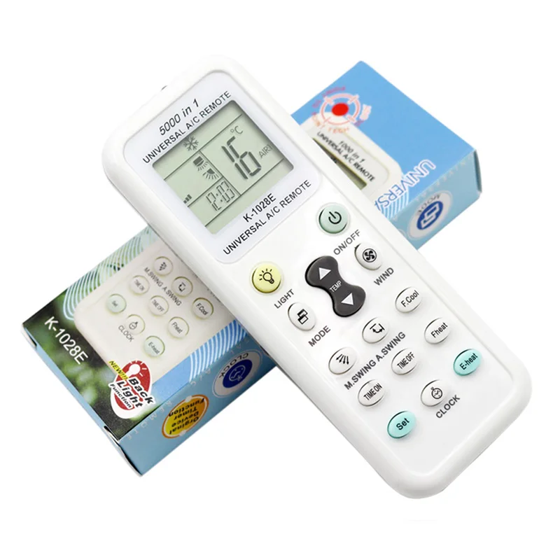 Controle remoto sem fio universal para ar condicionado, AC Digital LCD, K-1028E