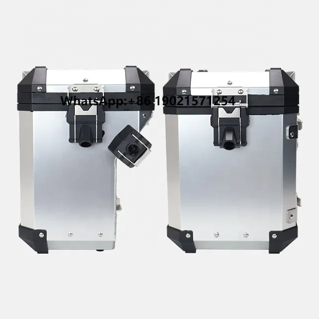 

Motorcycle Exhausted Side Pannier Box Aluminium Alloy Maxi-Scooter Motor X Motorbike case Baggage Luggage for Ducati Desertx