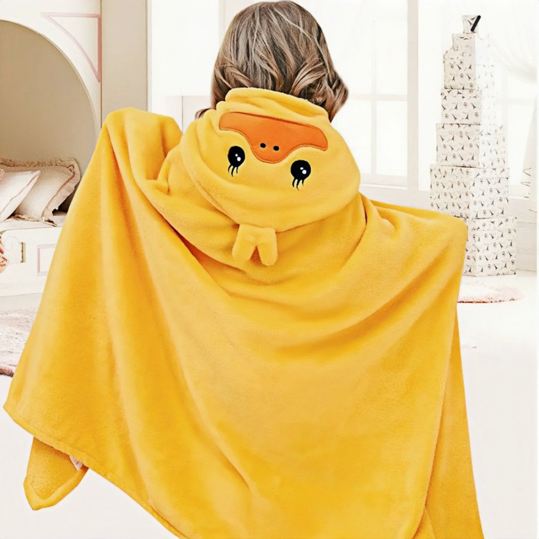 

Cartoon Baby Bath Towel with Hood Beach Towel Newborn Boys Girls Coral Fleece Bath Towel for Kids Soft Baby Bathrobe