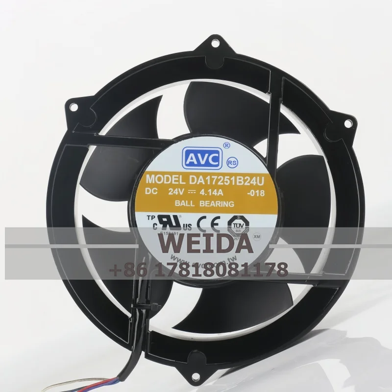 

Original AVC 17251 DC24V 4.14A large air volume Variable frequency cooling fan DA17251B24U 17CM