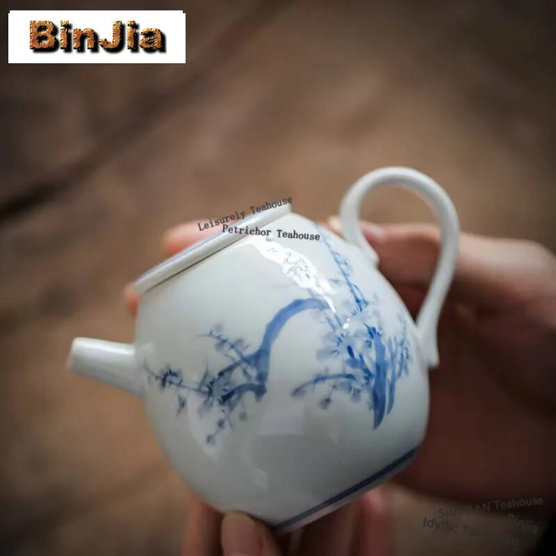 190ml Hand-painted Simple Teapot Household Handmade Filter Teapot Boutique Pot Vintage Tea Maker Kettle Drinkware Decoration view 3