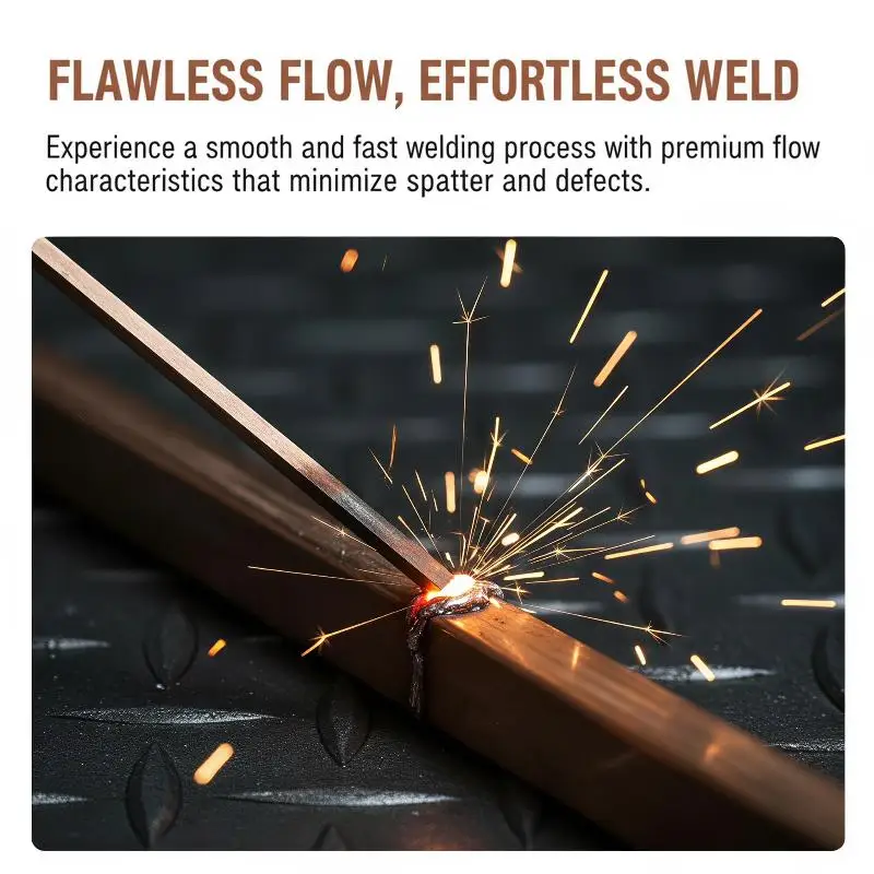 NEW Phosphor Copper Brazing Soldering Sticks Flat Copper Electrode Self Fluxing Welding Rod For Welder Mechanical Repair Work`