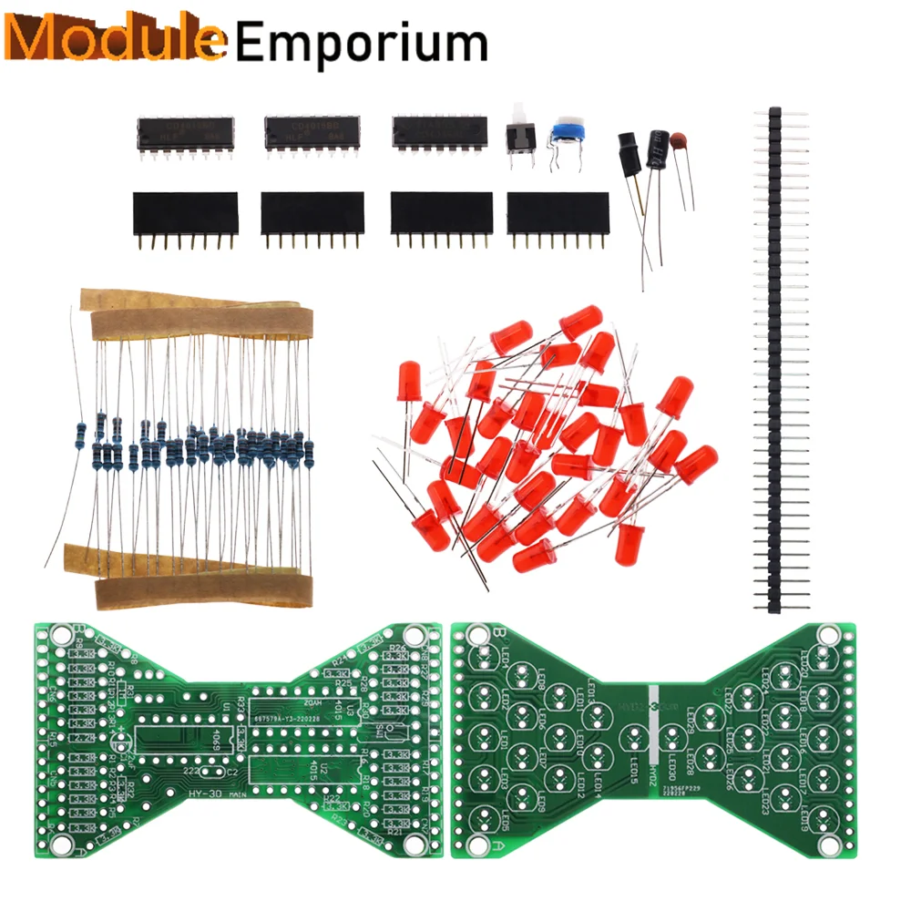 Imagem -02 - Azul Vermelho Verde Led Hourglass Faça Você Mesmo Kits Ajustável Velocidade de Flowing Double Layer Pcb Board Engraçado Eletrônico Solda Treinamento dc 5v