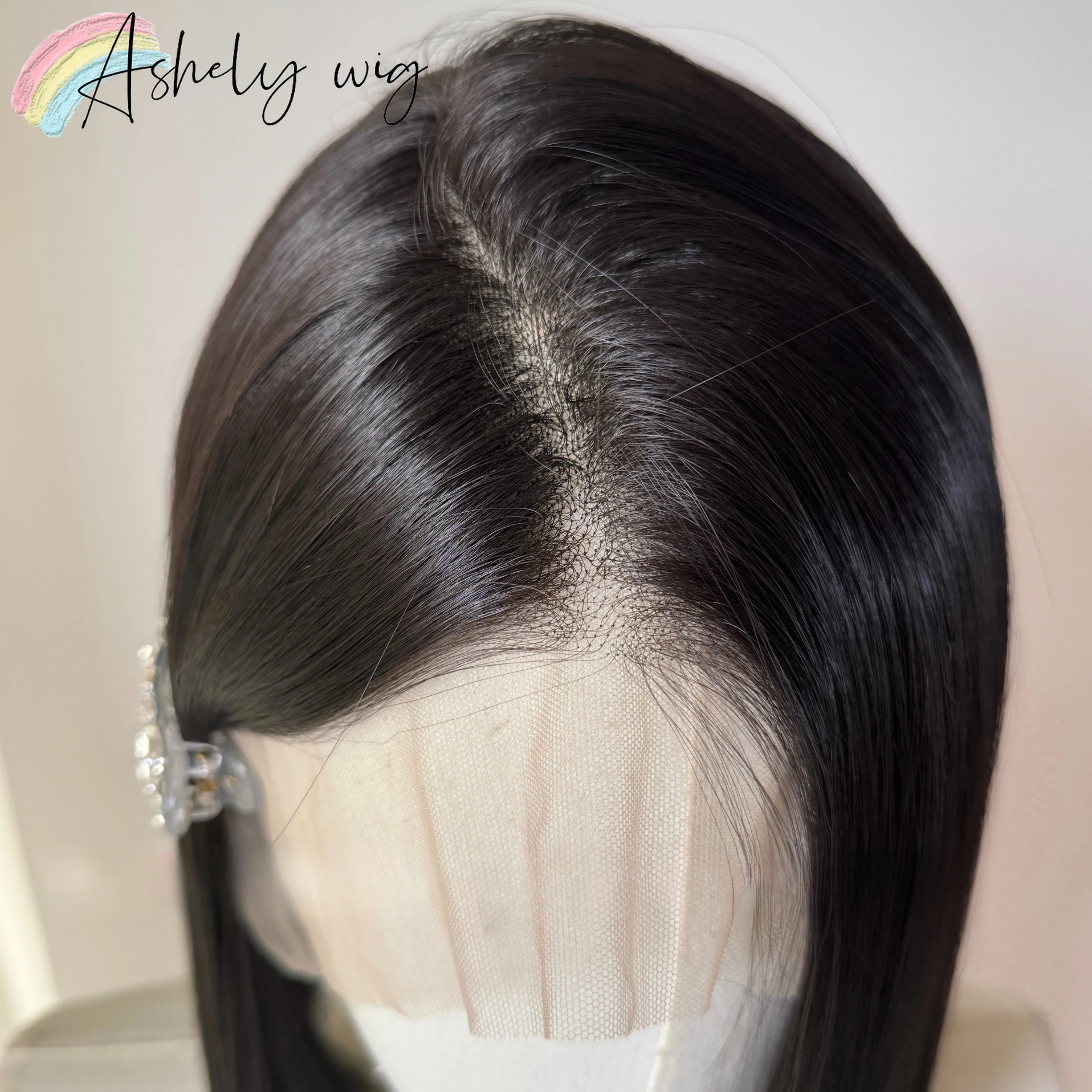 12inch Short Wig for Women 13*4 Lace Front Wig Black Straight Glueless Wig High Temperature Fibers Synthetic Lace Front Wigs