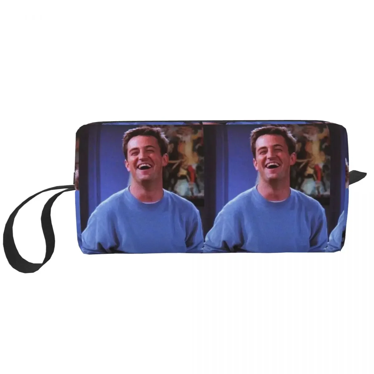 Friends Matthew Perry Makeup Bag Pouch Zipper Cosmetic Bag Travel Toiletry Bag Organizer Storage Purse Men Women