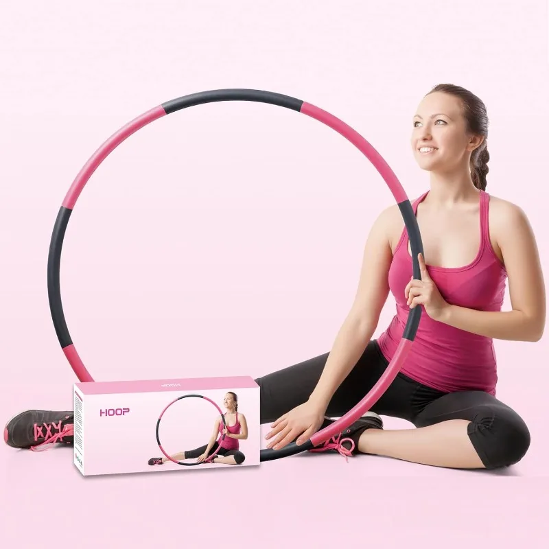 

Beakabao Exercise Weighted Hoops for Adults and s, Adjustable 8 Sections 2LB Detachable Fitness Hoop, Weight Loss Core Streng