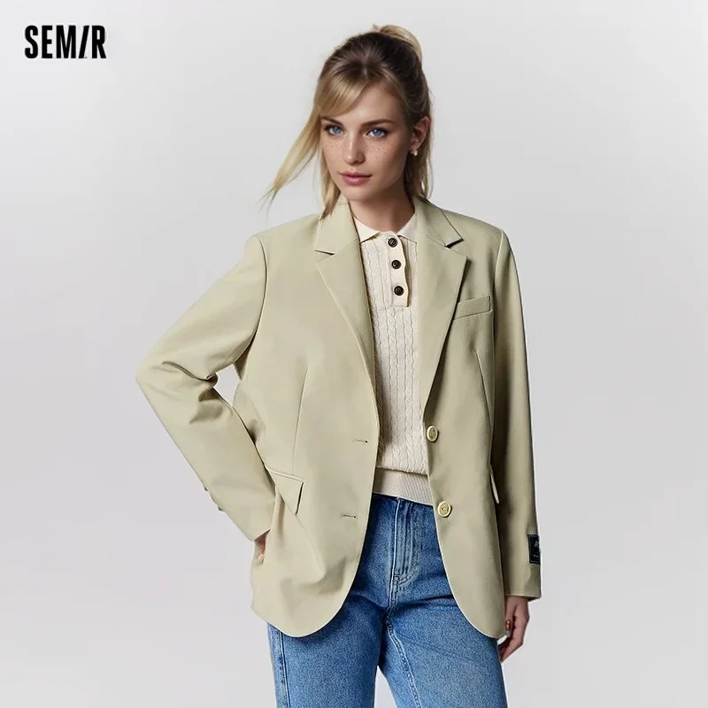 Semir 2024 Suit Jacket Women Mid-Length Cool Autumn Casual Suit Fashion High Street New Style Suit Coats