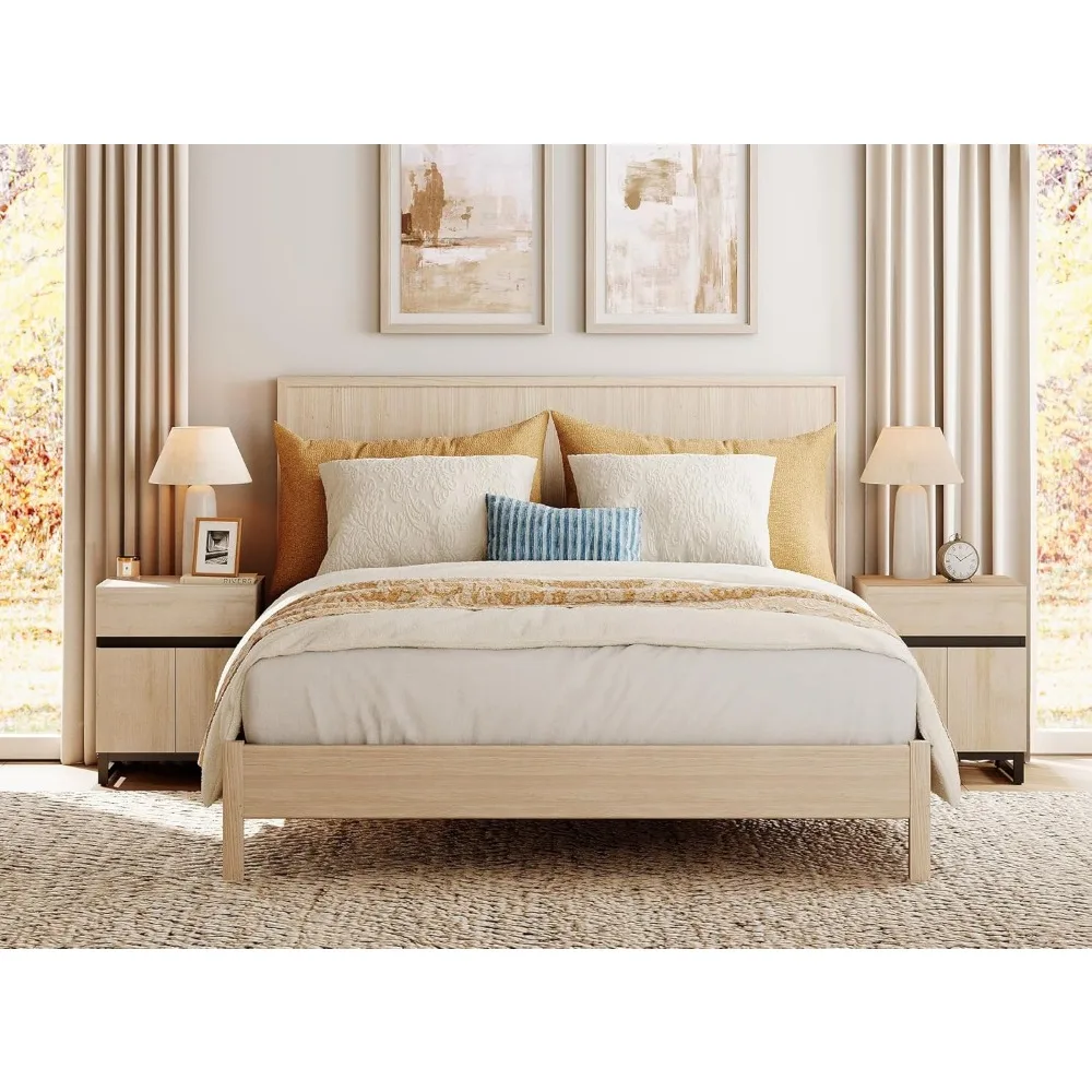 طقم خزانة ومنضدة مكون من 3 قطع، خزانة مقاس 63 بوصة مع 6 أدراج، ومنضدة مع درج وخزانة لغرفة النوم وغرفة النوم