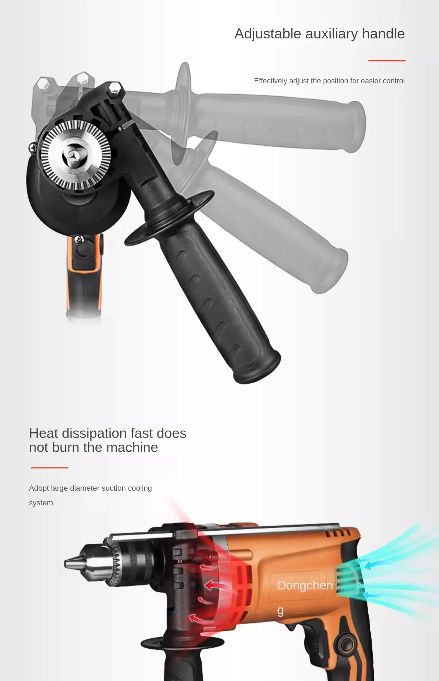 220V Electric Hammer Drill with Impact Function and Screwdriver, from Dongcheng Official Flagship Store
