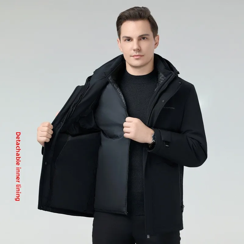 

Men's Winter down Jaet Casual Tee-Way Wearable Faionable Coat Brand ex Sli Outerwear for Cold Weather