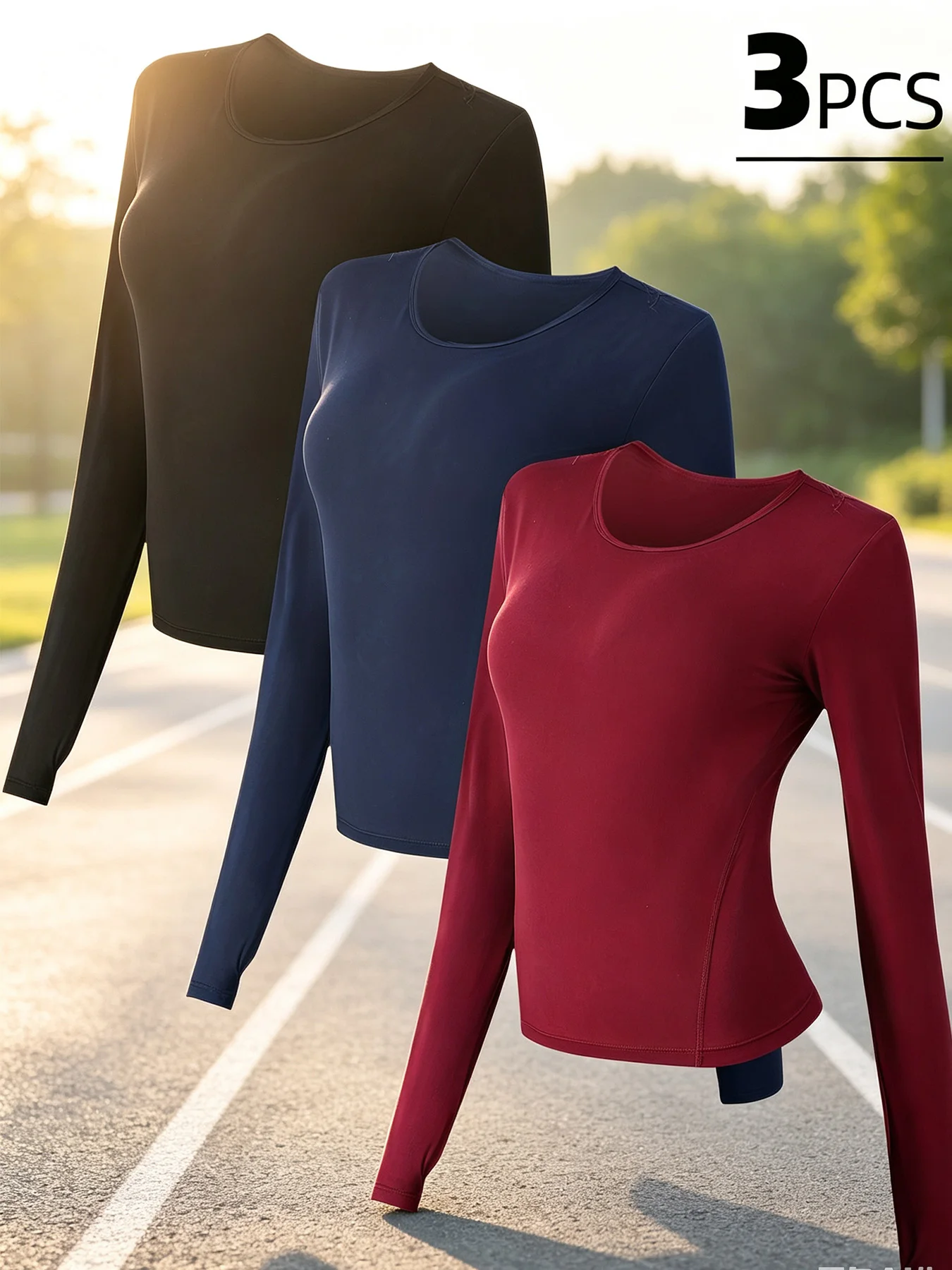 Women's Casual Long Sleeved Gym Sports Top Fitness Training Top Solid Color Slim Fit Breathable Street Daily Quick Drying Top