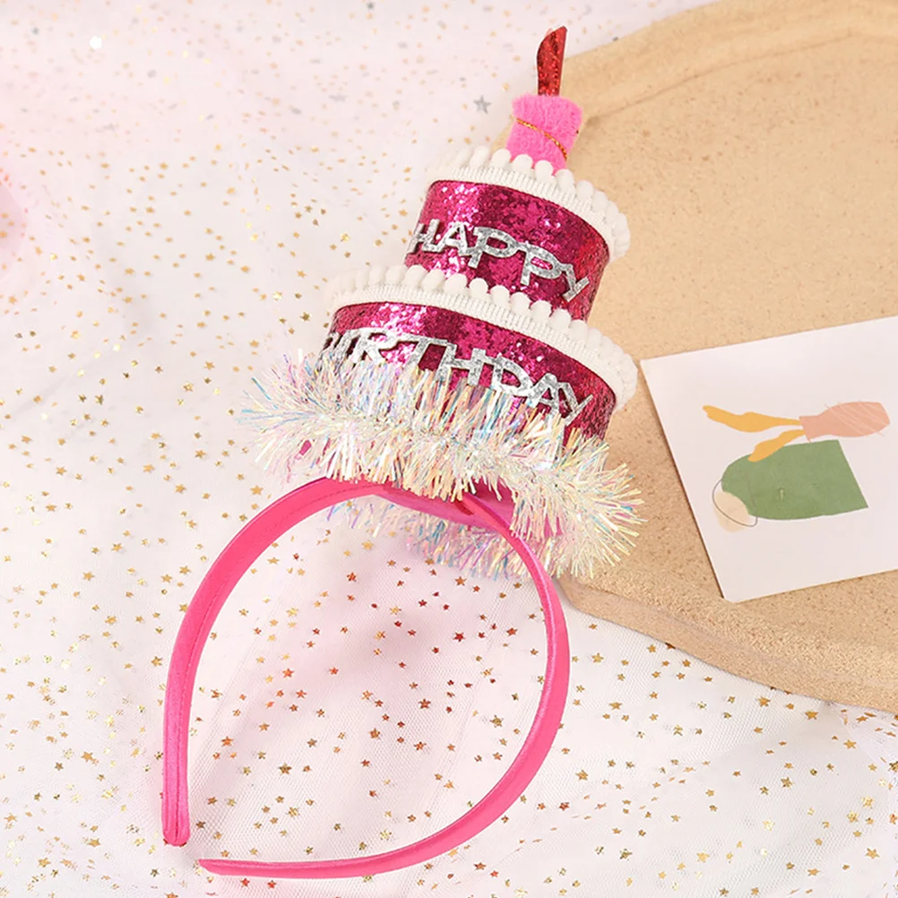 

Party Hats Birthday Cake Girls Accessories Photo Props Headdress Make up Headpiece Toddler Headband Rosy Hair Bands Child